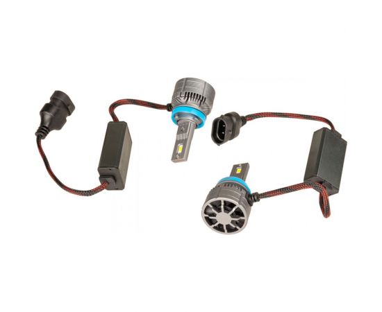 Автолампа-LED (аналог ксенона) SKYWAY H11(K40) 9-36V 40W 6000-6500K CSP3570 1-конт, белая, 2 шт., радиатор вентилятор охл. S08701034 – изображение 3