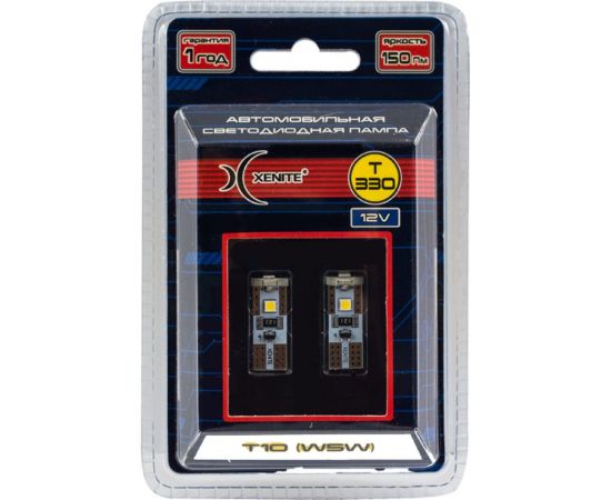 Светодиодная лампа XENITE T330, T10/W5W, 150 Лм, 12 В, 4300 K, блистер 2 шт. 1009656 – изображение 5