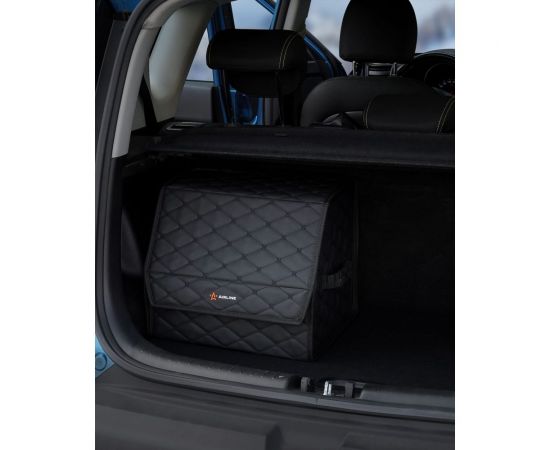 Органайзер-саквояж в багажник Airline стеганный ромб, черный ADSO002 – изображение 8
