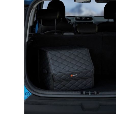 Органайзер-саквояж в багажник Airline стеганный ромб, черный ADSO002 – изображение 9