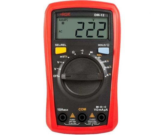 Цифровой мультиметр с поверкой RGK DM-12 779630 
