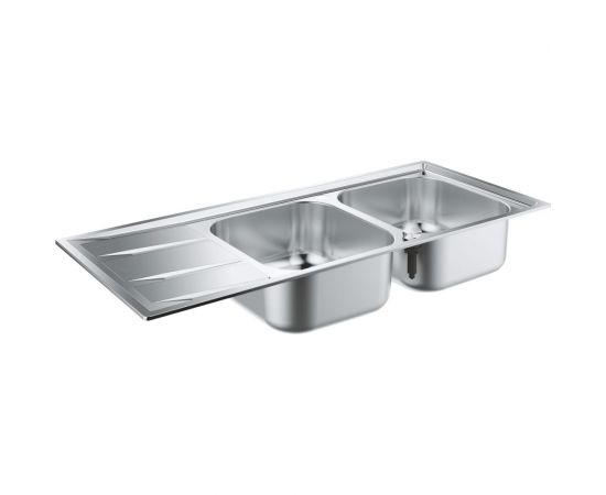 Мойка Grohe из нержавеющей стали с корзинчатым вентилем K400 80-S 116/50 2.0 оборачиваемые 2 чаши 31587SD0 