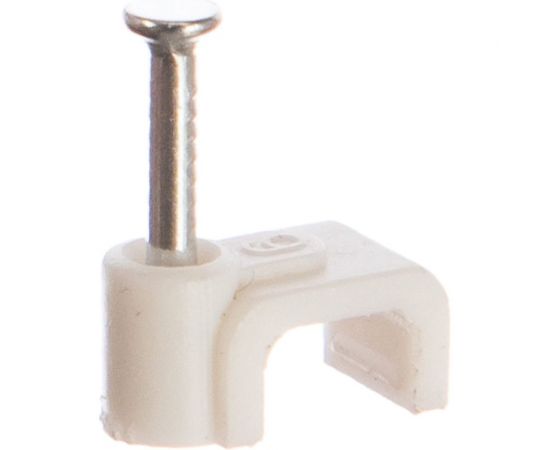 Плоская скоба ЭРА 6 мм, пластиковая Б0038905 