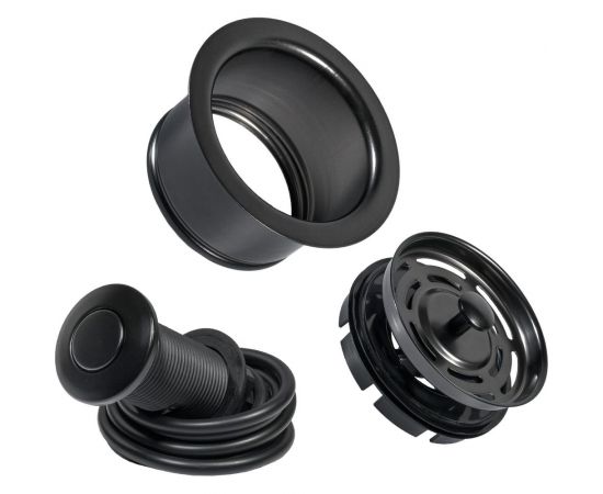Комплект для измельчителя BORT фланец + кнопка, Black, Sink Strainer 93417135 