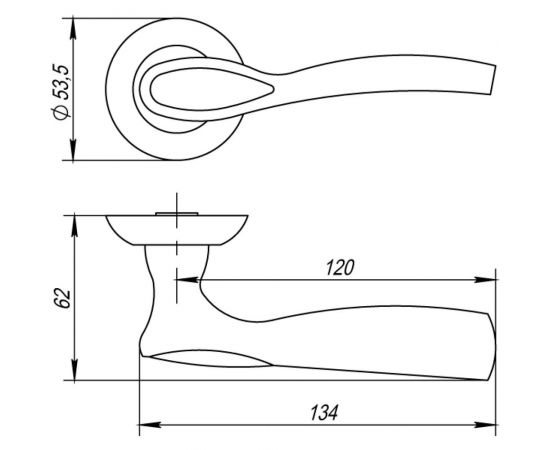 Раздельная ручка PUNTO RUMBA TL CFB-18 кофе глянец 33185 – изображение 2