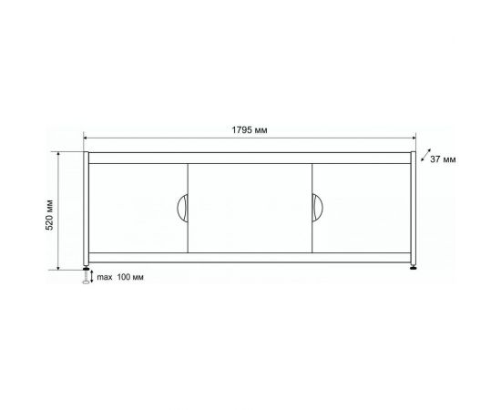 Экран под ванну Emmy Малибу 1.8 м 110021 – изображение 2