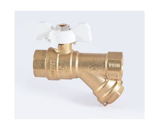 Шаровой кран PROFACTOR с фильтром PF STANDARD ручка бабочка, в/в 1/2 дюйма PF BYS 330W – изображение 2