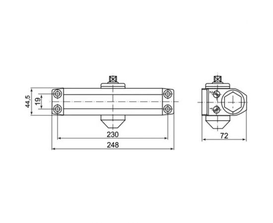 Доводчик Palladium 10120 BC белый 00003833 – изображение 3