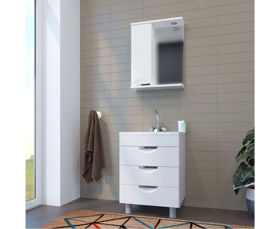 Тумба для ванной комнаты mixline ЭТЬЕН-58 под умывальник Andrea 58 ПВХ-фасад, корпус 541132 – изображение 3