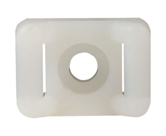 Площадка под хомуты EKF 22x16 с монтажным отверстием М4 белая 100 шт. PROxima pmo-22-16-w – изображение 3