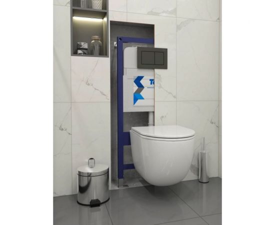 Клавиша смыва Teymi Aina двойной смыв, черный матовый T70013BM ЦБ-00266818 – изображение 4