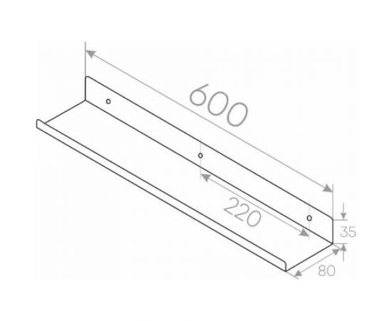 Полка MY SPACE 3 черный муар SH-600B – изображение 4