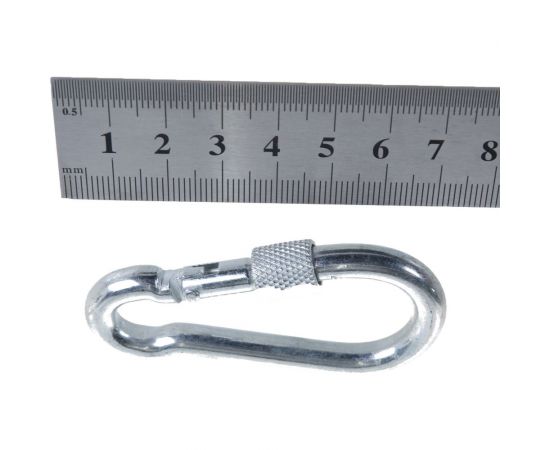 Карабин с фиксатором Саморезик 7х70 DIN 5299 D, 5 шт. DIN5299D-7х70-5 – изображение 4