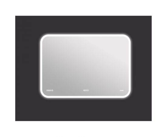 ЗеркалоCersanit LED 070 design pro 100x70 с подсветкой, bluetooth, часы, с антизапотеванием, прямоугольное 63551 – изображение 5
