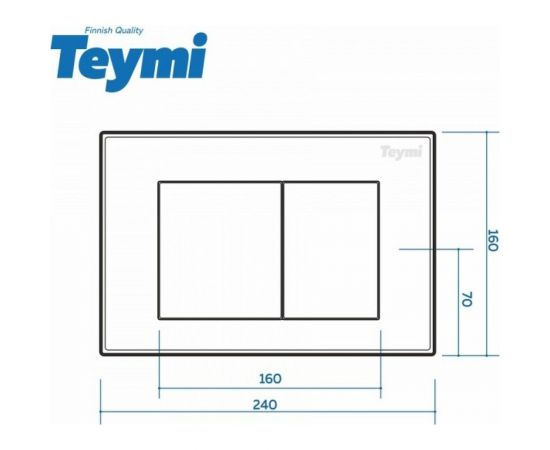 Клавиша смыва Teymi Aina двойной смыв, черный матовый T70013BM ЦБ-00266818 – изображение 5