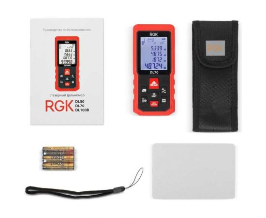 Лазерный дальномер с угломером RGK DL100 с поверкой 755719 – изображение 5
