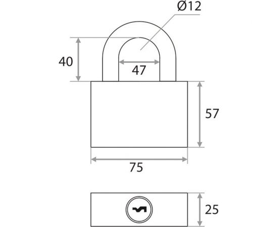 Навесной замок Trodos BC-HZ4-80 Blister 210057 – изображение 5