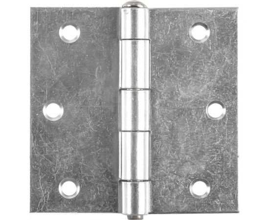 Прямая усиленная разборная петля VORMANN 89х89х2,1 мм, оцинкованная, латунный штифт 00614 090 Z 