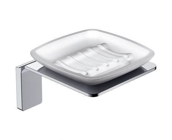 Мыльница IDDIS Slide матовое стекло, сплав металлов, хром SLISCG0i42 