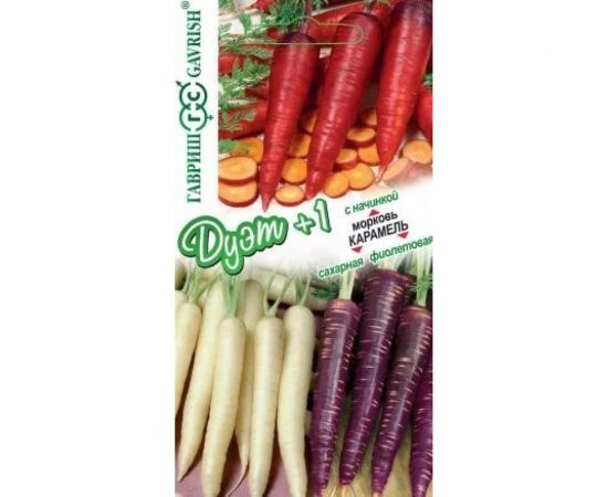 Семена ГАВРИШ Морковь Карамель фиолет. 0.1 г+Карамель сахарн. 0.05 г+Карамель с начинкой 0.1 г, Дуэт 1071859920 