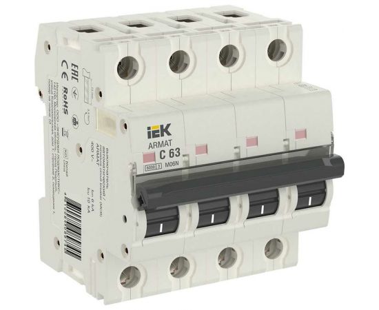 Автоматический выключатель IEK ARMAT M06N 4P C 63А AR-M06N-4-C063 