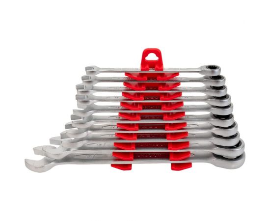 Набор трещоточных комбинированных ключей IZELTAS 10 предметов, 0340002110 