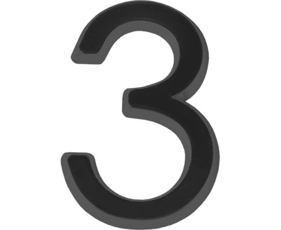 Самоклеящаяся цифра FUARO "3" ABS (50x37) BL черный 46923 