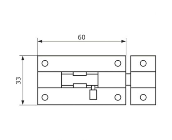 Шпингалет Домарт шп-60 черный 170976 – изображение 2