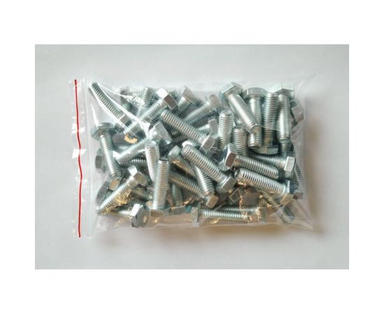 Болт ИНОТЭК М10x35 полная резьба, 8.8, ГОСТ 7798, цинк, 40 шт. 4687203291167 – изображение 2