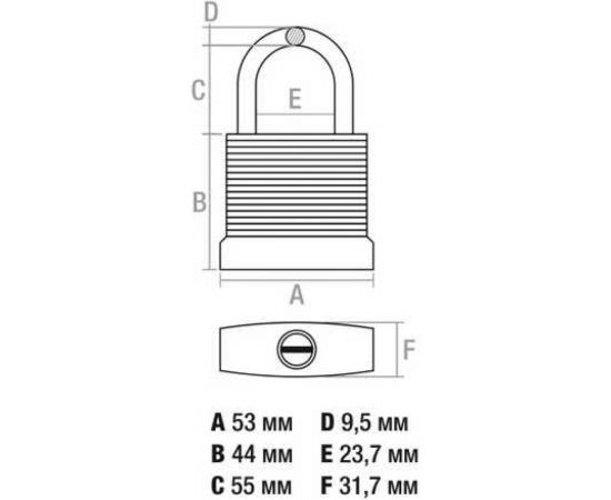Навесной замок STARTUL 50 мм Profi ST9086-50 – изображение 2