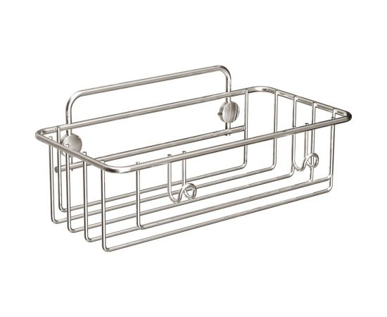 Полка в ванную TEKNO-TEL прямая, 1 ярус, 24х10х12 см, нержавеющая сталь, глянцевая ES094SSS – изображение 2