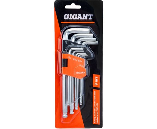 Набор шестигранных дюймовых ключей 9 шт Gigant grf-121 – изображение 2