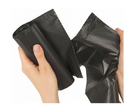 Мешки в рулоне для мусора прочные 120 л, черные, 10 шт, ПНД, 25 мкм, 70x110 см ОФИСМАГ 601389 – изображение 3