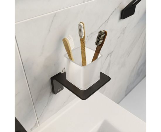 Подстаканник IDDIS Slide одинарный, матовое стекло, сплав металлов SLIBSG1i45 – изображение 3