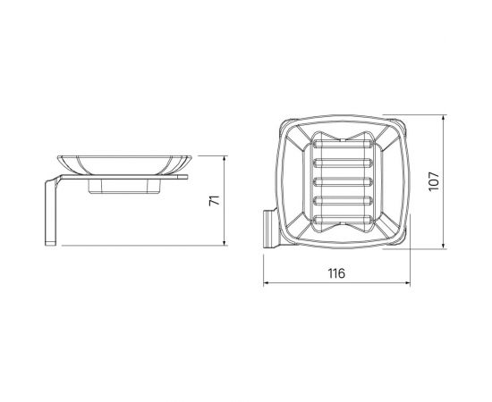 Мыльница IDDIS Slide матовое стекло, сплав металлов, хром SLISCG0i42 – изображение 3