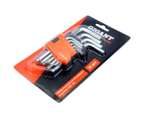 Набор шестигранных коротких ключей 10 шт Gigant grf-122 – изображение 4