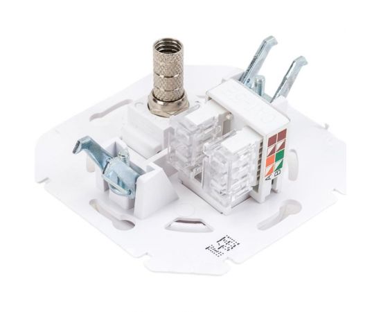 Механизм компьютерной розетки +ТВ Bylectrica скрытая установка, серия ПРОВАНС, белый ТК-6351 – изображение 4