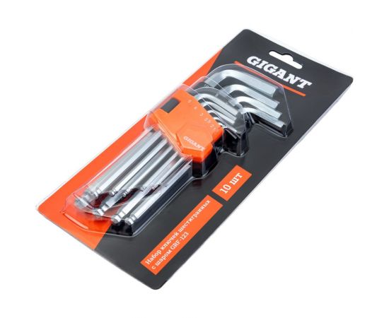 Набор шестигранных ключей с шаром 10 шт Gigant grf-123 – изображение 4
