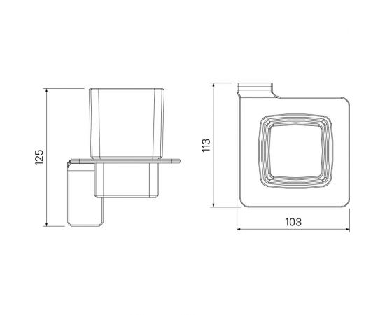 Подстаканник IDDIS Slide одинарный, матовое стекло, сплав металлов, хром SLISCG1i45 – изображение 4