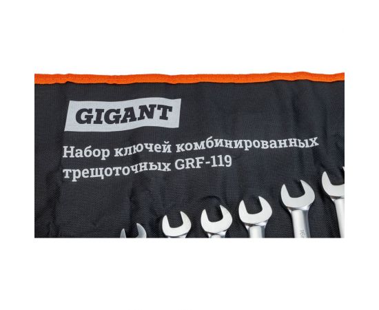 Набор комбинированных трещоточных ключей 14 шт Gigant grf-119 – изображение 5