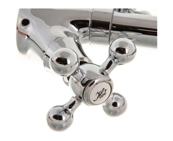 Смеситель для раковины умывальника Haiba латунный, с поворот изливом, хром HB1219 – изображение 5