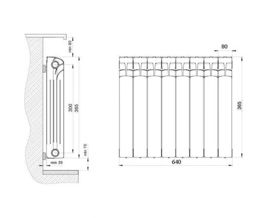 Радиатор RIFAR Ecobuild 300 - 8 RE30008 – изображение 6