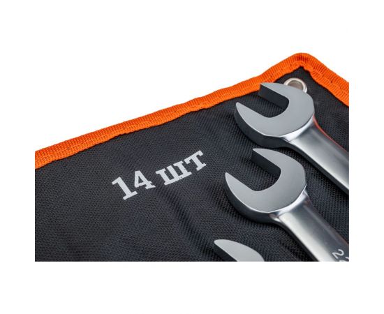 Набор комбинированных трещоточных ключей 14 шт Gigant grf-119 – изображение 6