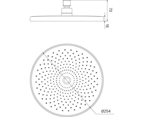 Душевая насадка IDDIS верхняя, круглая, хром, optima home OPH25CPi64 – изображение 6