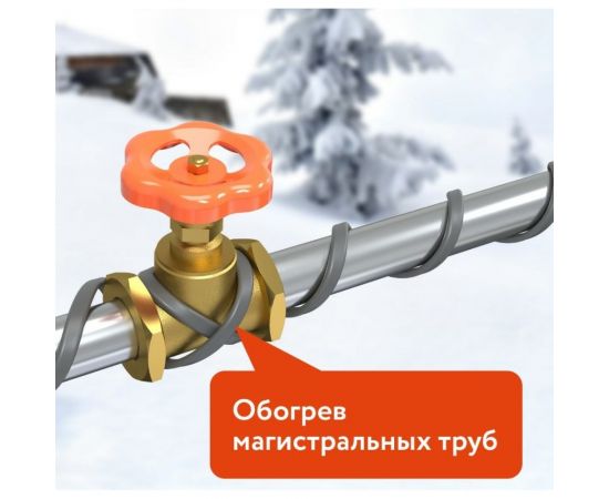 Греющий кабель для обогрева труб, водостоков и кровли RoofMate 32 Вт, длина 20 м 2243163 – изображение 7