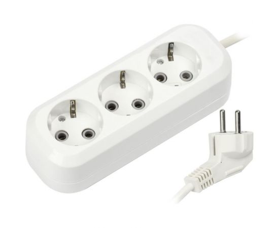 Удлинитель Smartbuy 3 гнезда 5 метров 16А/3,5кВт с заземлением ПВС 3х1,0 SBE-16-3-05-Z 