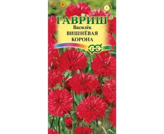 Семена ГАВРИШ Василек Вишневая корона, посевной, 0.2 г 005204 