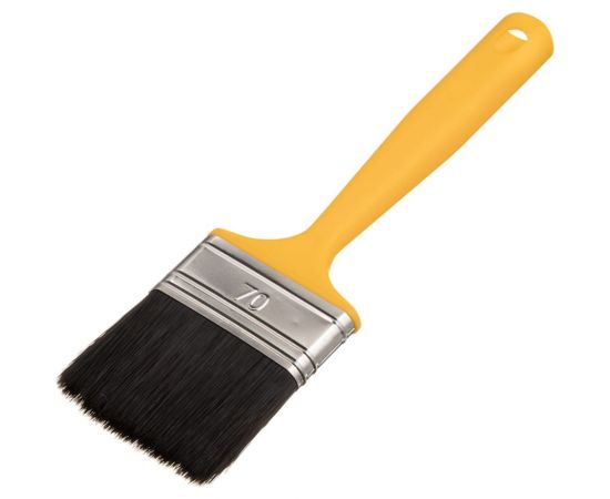 Флейцевая кисть для эмалей и красок на основе растворителей искусственная щетина Р1 70х14мм Мелодия цвета 66070 