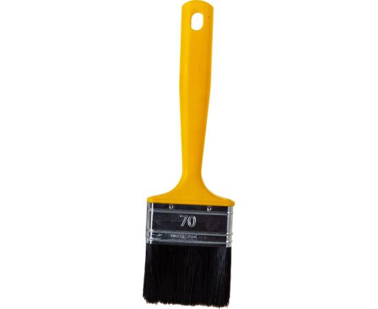 Флейцевая кисть для эмалей и красок на основе растворителей искусственная щетина Р1 70х14мм Мелодия цвета 66070 – изображение 2