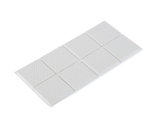 Мебельная накладка ТУНДРА квадратная, размер 38х38 мм, 8 шт, полимерная, цвет белый 3609861 – изображение 2